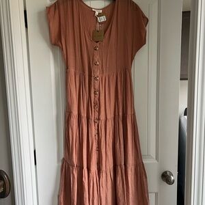 Blu Pepper Terracotta Maxi Dress